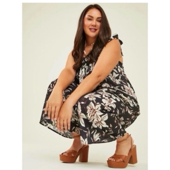 ARULA Black Floral Wide Leg Jumpsuit - Picture 5 of 11